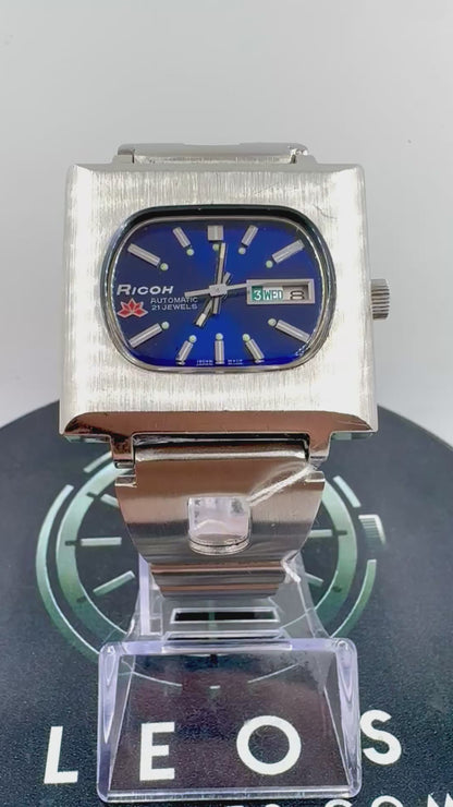 Ricoh Sakura Vintage Automatico 21 Jewels Day Date | 41mm Acciaio | Tesoro del Tempo