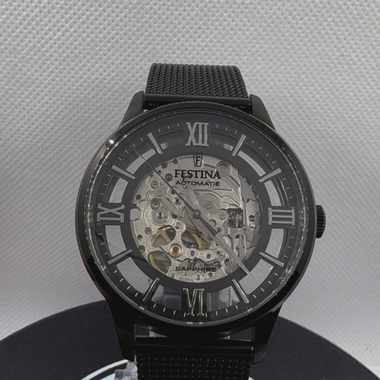 video Orologio Festina Skeleton Automatico F20535