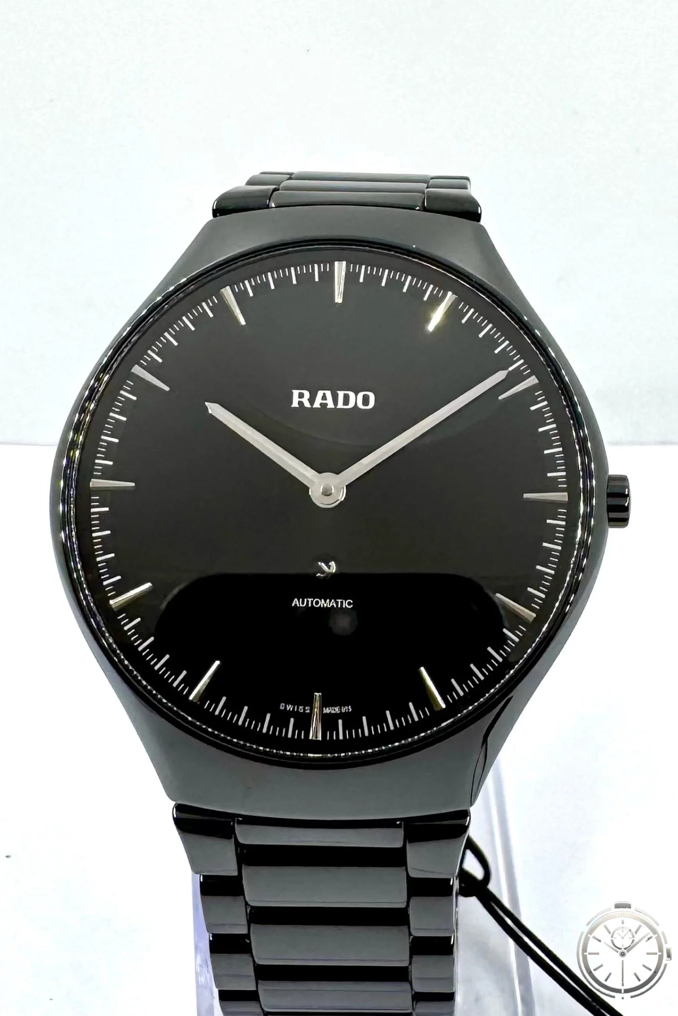 dettaglio quadrante orologio Rado True Thinline Automatic Ceramic