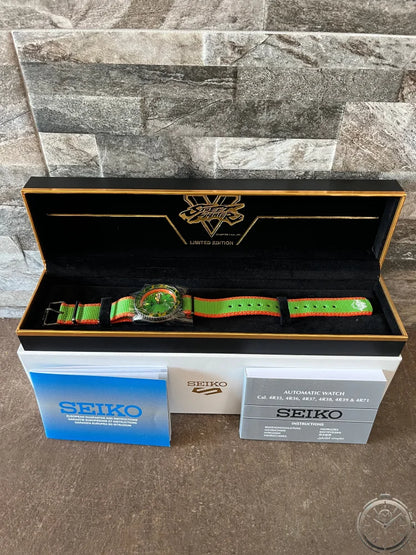 Seiko 5 Sports Street Fighter V Limited Edition – Blanka SRPF23 full set con scatolo e garanzia