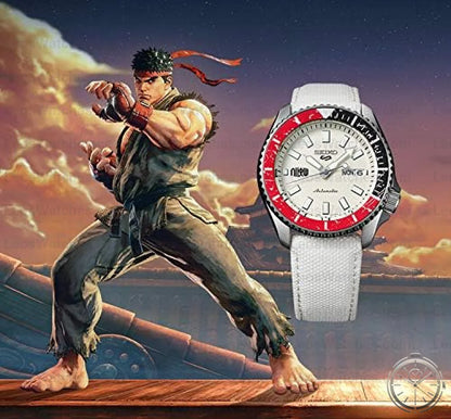 immagine del personaggio Ryu omaggiato dal modello di orologio Seiko 5 Sports Street Fighter V Limited Edition - Ryu SRPF19