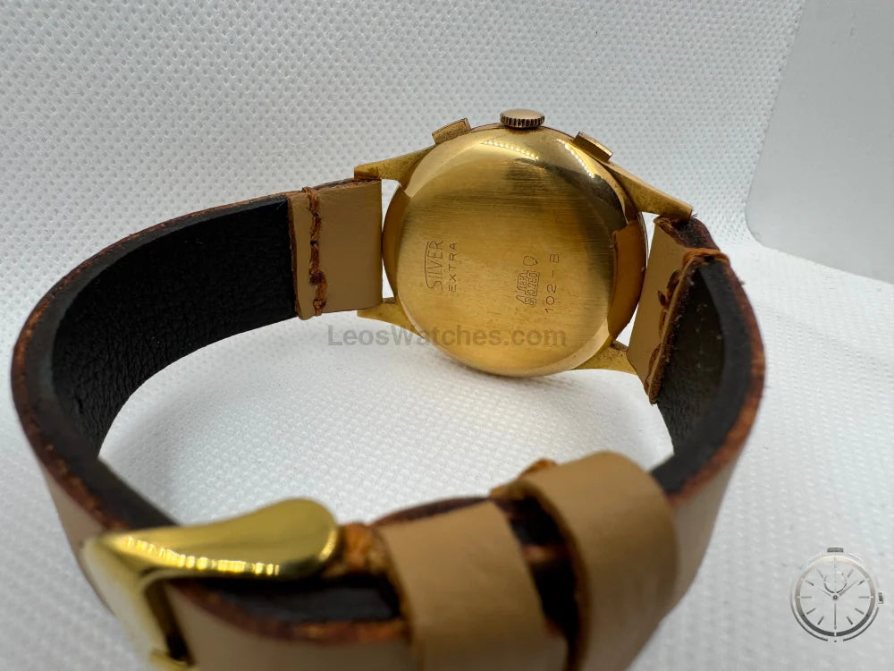 dettaglio fondello Orologio Silver Extra Cronografo Vintage in Oro Massiccio