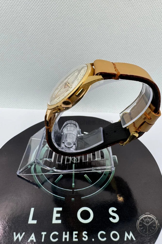 vista lato corona Orologio Silver Extra Cronografo Vintage in Oro Massiccio