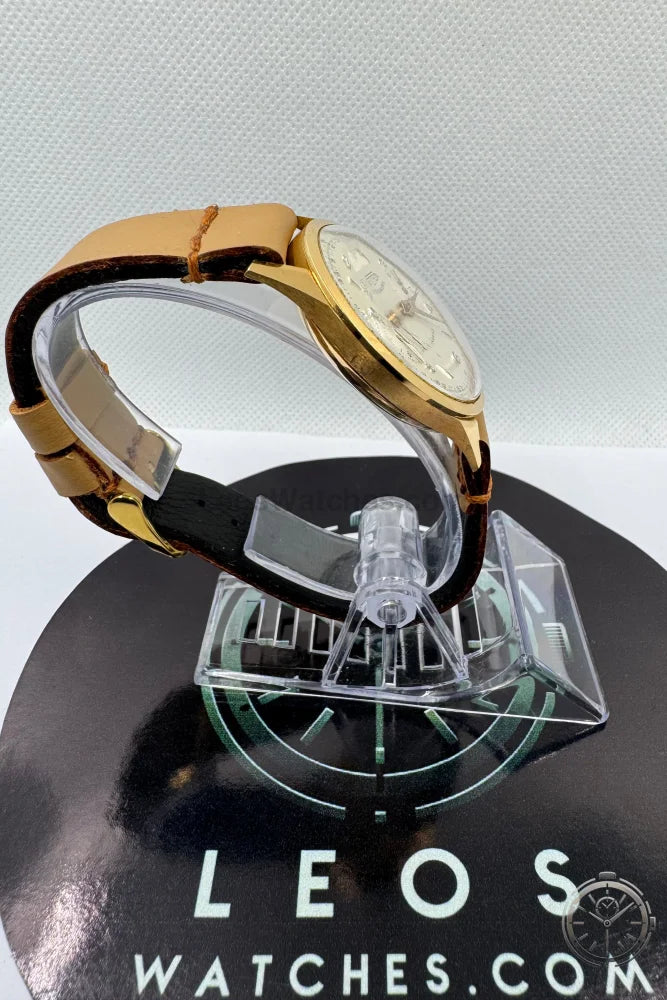 vista laterale Orologio Silver Extra Cronografo Vintage in Oro Massiccio