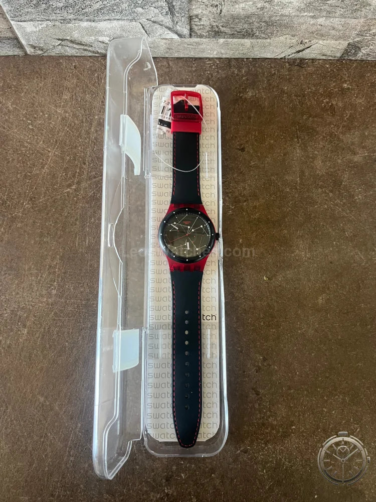 vista Swatch Sistem51 Automatico Red full set con custodia originale e documenti