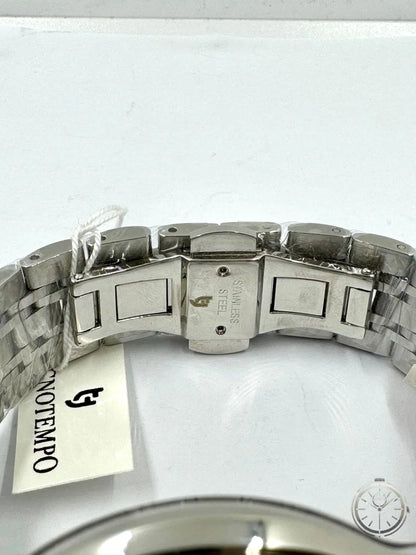 dettaglio chiusura bracciale orologio TecnoTempo Moon Phase Automatic