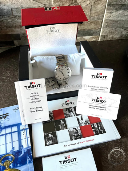 vista del Tissot T-Classic T-Tempo Automatico full set con documenti e cofanetto originale