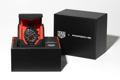 confezione originale TAG Heuer Carrera Chronograph x Porsche Orange Racing - CBN2A1M.FC6526